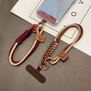 Braid Mobile Phone Lanyard Fashion Solid Color Anti-loss Short Wrist Band Pendant Hanging Strap Rope