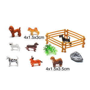 12 adet küçük plastik hayvan figürü köpek modeli tüp paketi oyuncaklar - Product Image 5