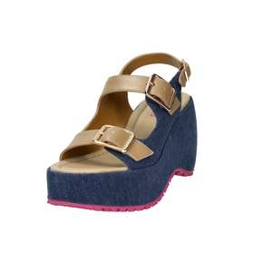 Fornarina Women's Bubble Mila <b>Wedge</b> <b>Sandal</b> Jeans 9 Cm Heel Size 38 - Product Image 5