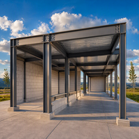 Bâtiment d'atelier préfabriqué en structure métallique à grande portée et haute résistance pour usine d'équipements lourds