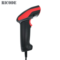 TiCODE AK17 Escáner de código de barras manos libres con soporte ajustable, lector de código de barras de escaneo continuo 2D con cable para tienda POS Supermercado