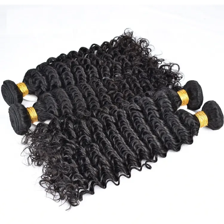Grade 9A Raw Vrigin Brazilian Curly Hair Virgin Weave Cuticle Aligned Unprocessed Extension 12-24 inches Loose Deep Wave Bundles