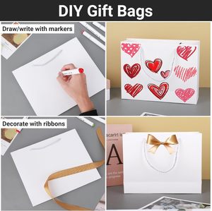 Marchio competitivo negozio di imballaggio all'ingrosso artigianato shopping abbigliamento regalo 35*13*26 bianco sacchetti di carta di buona qualità - Product Image 3