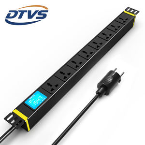 חכם בעולם pdu | 1u מתלה הר 8-שקע עם תצוגת מתח | 110v/125v 16a כוח הפצה - Product Image 1