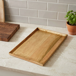 Plateaux de service en bois forme rectangulaire, plateaux à Pizza en bois pour la cuisine - Product Image 3