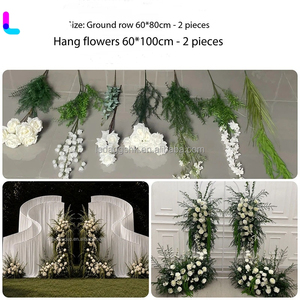 LEDA Wholesale S Shape Wedding <b>Backdrop</b> <b>Stand</b> Wave Cloth Cover White Metal Curved Fabric Hanging Drapery for Party Decoration - Product Image 5