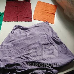 عينات مجانية للبيع بالجملة 10 بالات قطن خالص لون غامق قماش تنظيف صناعي معاد تدويره قماش مخلوط - Product Image 5