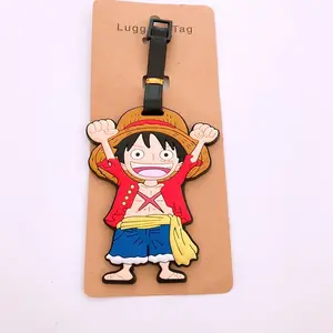 27 डिजाइन जापान मोबाइल फोनों के लिए जोरो पीवीसी सामान टैग कस्टम Luffy चरित्र व्यक्तिगत नरम सिलिकॉन रबर बैग टैग