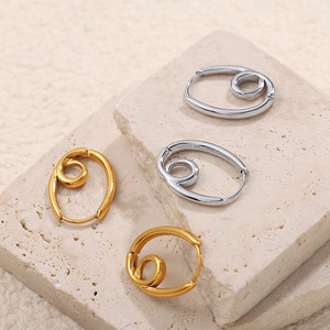 Fashion <b>Clip</b>-on Earrings Gold Plated Zinc Alloy Star Irregular Shape Women's Gift Jewelry - Product Image 2