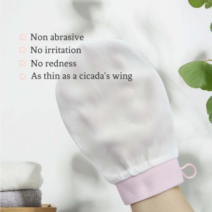 Guanto Esfoliante in Seta per Spa, Bagno, Corpo e Viso, Manopola a Doppio Lato per Doccia, Scrub Corpo Loofah, Manopola Viso 100% Seta Grezza - Product Image 5