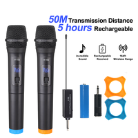 Microphone dynamique sans fil V-102 à réduction de bruit avec construction en métal et plastique pour les conférences et l'église