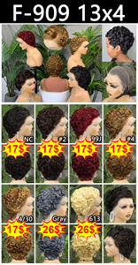 17$ Promotion Letsfly 13x4 Lace Frontal <b>Pixie</b> Cut <b>Wigs</b> For Black Woman Curly Human Hair Colored <b>Wigs</b> Grey, Highlight In Stocks - Product Image 5