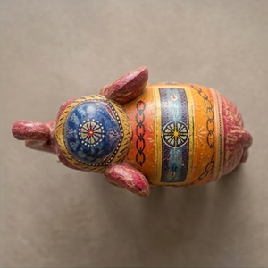 Figurine d'éléphant en bois sculptée à la main, peinte à la main, décoration traditionnelle indienne (42CM X 17.5 CM X 32CM) - Product Image 4