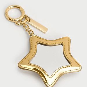 Nuevo Espejo Cosmético Portátil de Cinco Puntas en Forma de Estrella, Brillante, Plateado, con Llavero, Colgante para Bolsa de Viaje - Product Image 4