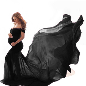 <span class=keywords><strong>Robe</strong></span> <span class=keywords><strong>de</strong></span> <span class=keywords><strong>Grossesse</strong></span> en Coton et Mousseline <span class=keywords><strong>pour</strong></span> Femme, Épaule Dénudée, Demi-Cercle, <span class=keywords><strong>pour</strong></span> Séance <span class=keywords><strong>Photo</strong></span> <span class=keywords><strong>de</strong></span> Maternité - Product Image 3