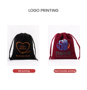 Pochette à bijoux personnalisée avec logo imprimé, boîte cadeau, emballage en coton et lin, sac à cordon anti-poussière - Product Image 4