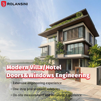 Ventana de Aluminio con Doble Acristalamiento, Moderna, con Certificación CE AS2047, para Proyectos de Villas, Hoteles y Oficinas de Lujo, Personalizable