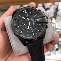 Montre-bracelet à quartz multifonctionnelle à quatre fuseaux horaires en acier inoxydable haut de gamme pour hommes, montre en cuir