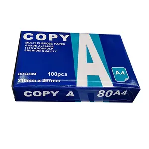 Persediaan pabrik kualitas tinggi 100% kertas fotokopi kayu A4 80 GSM