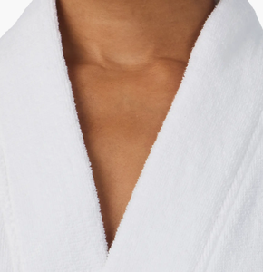 Peignoir de <span class=keywords><strong>Spa</strong></span> pour Femme de Haute Qualité, Long, Doux, Doublé en Tissu Éponge, Séchage Rapide, Col Châ<span class=keywords><strong>le</strong></span>, en Coton Uni - Product Image 4