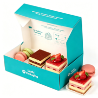Boîte d'emballage en papier alimentaire pour pâtisserie, gâteaux, mochi, beignets, avec logo personnalisé, pliable, pour expédition en gros