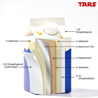 Emballage carton aseptique Rex 458 ml, qualité alimentaire, en papier composite PE, boîte à couvercle pour lait frais, jus, produits laitiers, boissons, en-cas