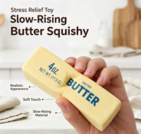 Jouet Squishy en forme de bâton de beurre, jouet à presser à remontée lente en mousse PU souple, anti-stress, sensoriel, pour soulager l'anxiété, cadeau pour jeu de fête
