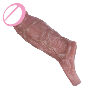 Funda de Pene Realista de Silicona SXXY con Anillo para el Pene, Condón Texturizado para Retrasar la Eyaculación Masculina, Alargador de Pene para Hombres - Product Image 6