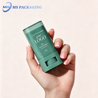 Flacon vide ovale transparent pour déodorant en stick avec bouchon à clapet personnalisé, 20g, pour gel