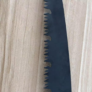 Scie pliante à lame en acier allié, outil de jardinage portable pour le travail du bois, outil de taille d'arbres, manche noir et blanc - Product Image 3