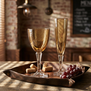 <b>Crystal</b> Coast Elegant Gold Rimmed Modern Hand Blown Wine <b>Glasses</b> 500ml Dishwasher Safe for Wedding 6-10 Pack - Product Image 4