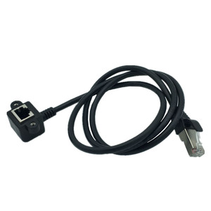 Cable de extensión de red Rj45, adaptador de ángulo recto de 1m para ordenador con soporte para montaje en pared - Product Image 2