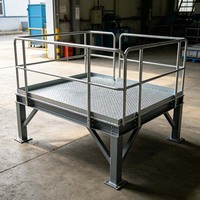 Plateforme modulaire combinée, plateformes de stockage à structure en acier avec revêtement antidérapant
