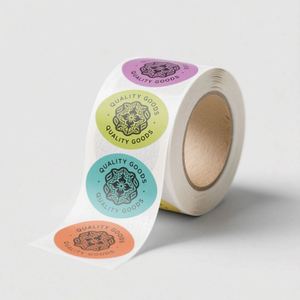 Autocollants personnalisés pour emballage de boîtes cosmétiques, rouleau brillant, estampage à chaud, feuille d'or rose, étiquettes autocollantes, papier de soie - Product Image 3