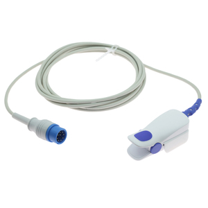 Compatible con Biolight BLT <span class=keywords><strong>Anyview</strong></span> Q3 A3 Clip de dedo para adultos Conector redondo directo de 10 pines Sensor SpO2 - Product Image 2