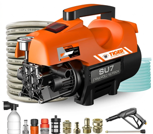 Rongsheng SU7 1600W Electric Portable High Flow Rate <strong>Pressure</strong> <strong>Pump</strong> Car <strong>Washer</strong> with 85/105bar <strong>Pressure</strong> <strong>for</strong> Home Use Orange - Product Image 1