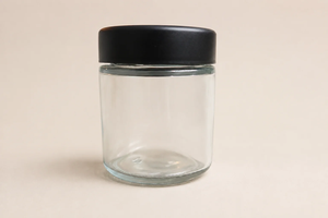 Pot cosmétique noir en plastique, cylindrique, avec couvercle à vis, en PP, finition mate - Product Image 4