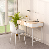 Ensemble complet FF&E pour appartement, série Barton, design à coins arrondis, finition grain de bois blanc, pour les soumissionnaires de logements nationaux et de logements sociaux