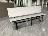 Tables et chaises de cantine mobiles au design moderne en vente chaude pour les employés, les étudiants, table à manger avec banc