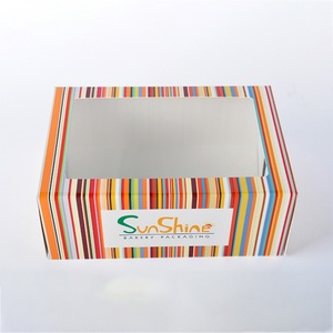 Rainbow One-Piece <b>Folding</b> Paper <b>Box</b> for Cakes Premium Material for Display and <b>Storage</b> Cake <b>Box</b> - Product Image 1