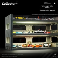 Kit de garage de stationnement LED à six places sur deux niveaux pour café, échelle 1:24, pour programmes OEM/ODM de marques privées