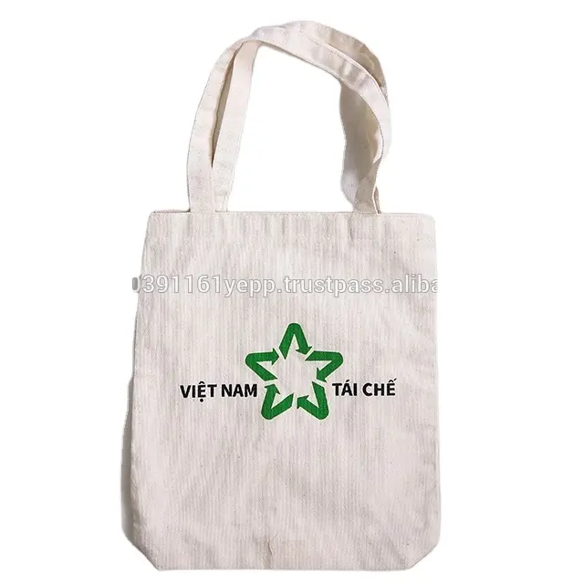 Sevimli tuval pamuklu alışveriş çantası vietnam'da yapılan