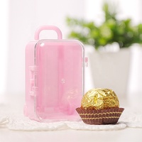Poignée valise de voyage en plastique bagages bonbons boîte à bijoux enfants bonbons coffrets cadeaux pour mariage anniversaire cadeau fête décor