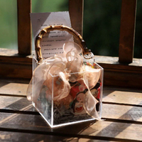 Boîte acrylique transparente fleur décoration boîte de rangement acrylique bijoux affichage coffrets cadeaux pour Invitations de mariage avec poignée