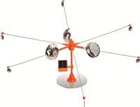 Répulsif Solaire Vocal pour Jardin et Verger, Lumières Rotatives, Réflecteur Miroir, Anti-Oiseaux