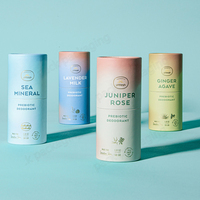 Tube en papier écologique personnalisé rechargeable pour déodorant et baume à lèvres avec mécanisme rotatif