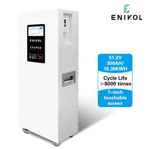 Enikol <span class=keywords><strong>LiFePO4</strong></span> Batterie 15kWh Wandmontierte Hybrid-Netz Heimenergiespeicher 51,2V 300AH CAN-Kommunikation 10-20kW Ausgangsleistung - Product Image 2