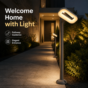 Luces LED para Jardín con <span class=keywords><strong>Tubo</strong></span> de Aluminio, Corte Plano y en Ángulo, 18w, Cabezal Giratorio, Difusor Cálido, para Iluminación de Caminos y Paisajes - Product Image 2