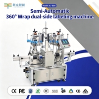 Machine d'étiquetage semi-automatique électrique XINLEE 220V pour emballages en bois, liquides vaisselle, bidons, bouteilles, avec moteur central facile à utiliser