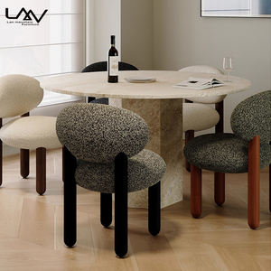 Silla de Comedor Tapizada de Estilo Moderno para Hotel o <span class=keywords><strong>Restaurante</strong></span>, Silla de Vestidor de Lujo con Marco de Madera y Tapicería de Tela para Dormitorio de Villa - Product Image 2